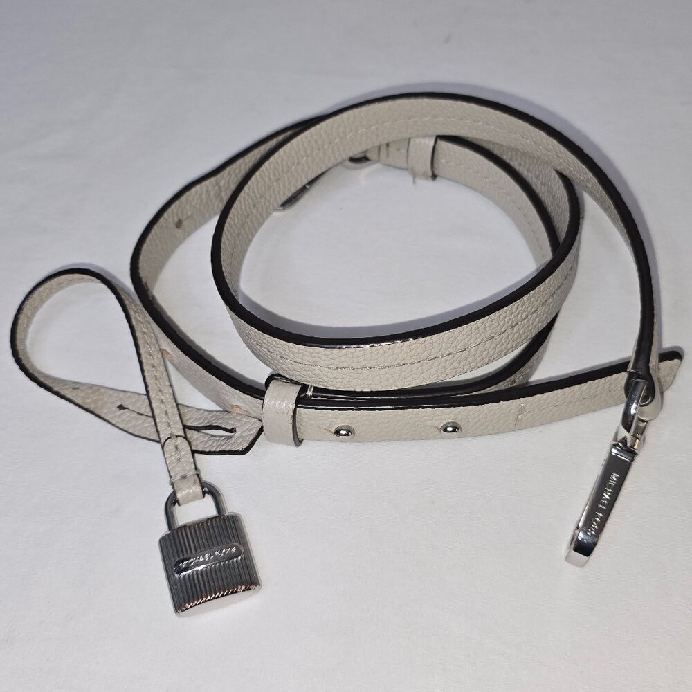 Michael Kors MERCER Shoulder Bag - Gray Leather Replacement Strap & Fob ONLY